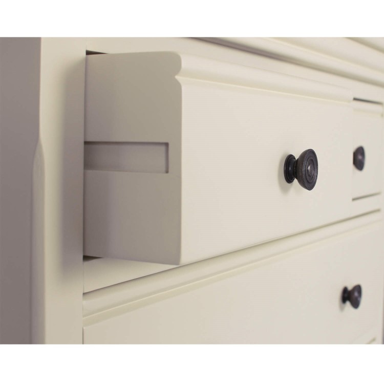 Savannah Solid Wood 2 Door 1 Drawer Wardrobe in Ivory/cream
