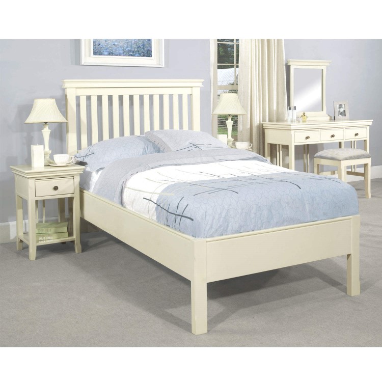 Savannah Solid Wood 2 Door 1 Drawer Wardrobe in Ivory/cream