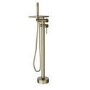 ONLY OPENED - Brushed Brass Freestanding Bath Shower Mixer with Shelf - Savannah