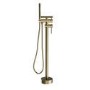ONLY OPENED - Brushed Brass Freestanding Bath Shower Mixer with Shelf - Savannah