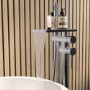 ONLY OPENED - Chrome Freestanding Bath Shower Mixer with Shelf - Savannah