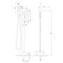 ONLY OPENED - Chrome Freestanding Bath Shower Mixer with Shelf - Savannah