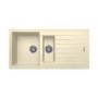 Single Bowl Inset Cream Granite Kitchen Sink 1000mm - Essence