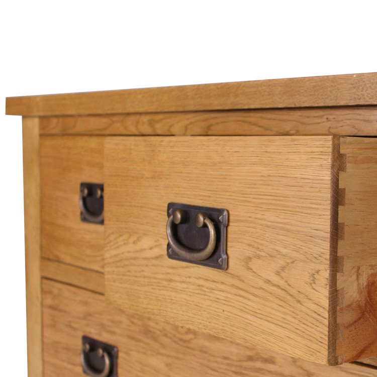 Rustic Saxon Oak 2+3 Chest of Drawers