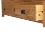 Rustic Saxon Oak 3 Door 2 Drawer Wardrobe