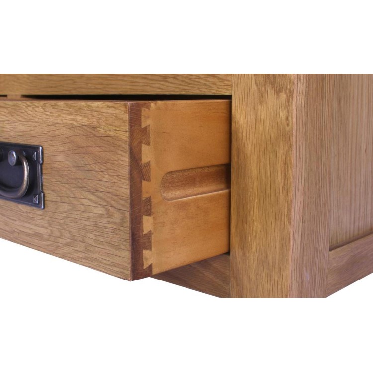 Rustic Saxon Small TV Unit in Solid Oak - TV's up to 31"