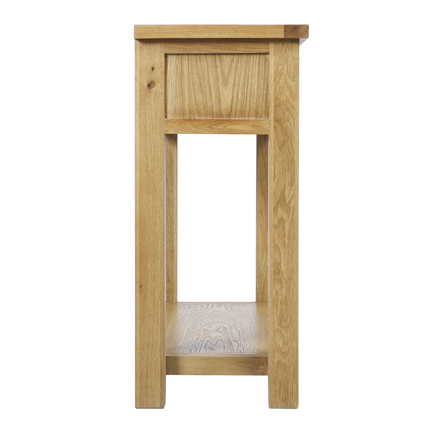 Solid Oak Console Table with Storage Rustic Saxon BuyItDirect.ie
