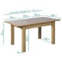 Solid Oak Extendable Dining Table - Seats 6 - Rustic Saxon