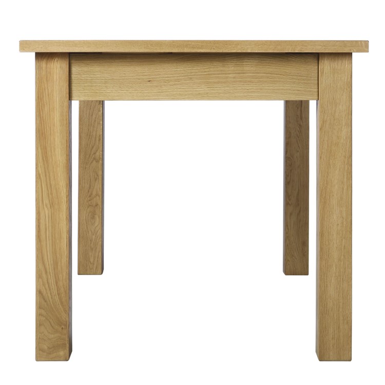 Solid Oak Extendable Dining Table - Seats 6 - Rustic Saxon