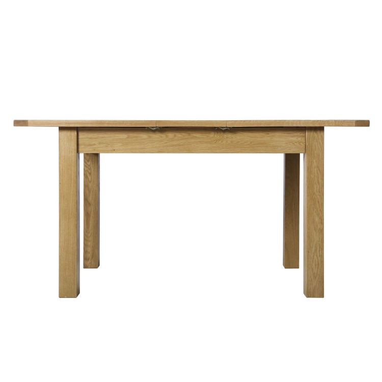Solid Oak Extendable Dining Table - Seats 6 - Rustic Saxon