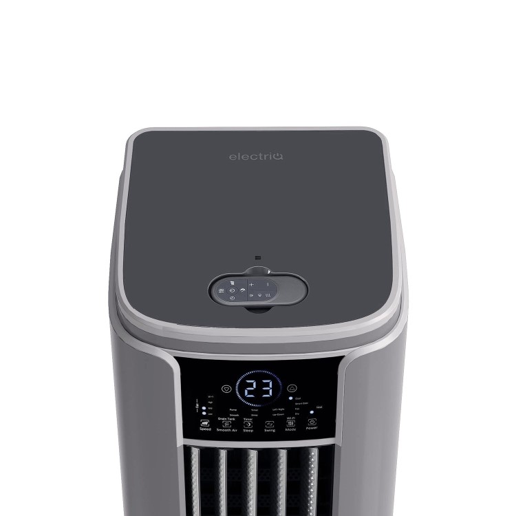 Refurbished electriQ SupremeCool 14000 BTU Quiet Smart Portable Air Conditioner with Heat Pump