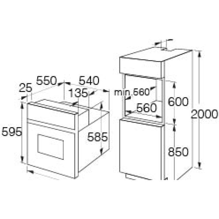 CDA Electric Single Oven - Stainless Steel