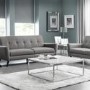 White Marble & Silver Coffee Table - Julian Bowen Scala