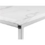 White Marble & Silver Coffee Table - Julian Bowen Scala