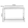 Small White Marble Dining Table with Mirrored Legs - Seats 4 - Julian Bowen Scala
