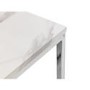 Small White Marble Dining Table with Mirrored Legs - Seats 4 - Julian Bowen Scala