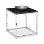 Black Marble & Silver Side Table - Julian Bowen Scala