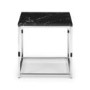 Black Marble & Silver Side Table - Julian Bowen Scala