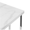 White Marble Dining Table with 4 Grey Dining Chairs - Julian Bowen Scala