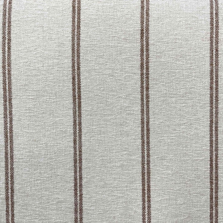 Burnt Orange Stripe Chenille Fibre Filled Sofa Scatter Cushion - 50 x 30cm - Payton