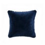 Navy Blue Velvet Fibre Filled Sofa Scatter Cushion - 50 x 50cm - Payton