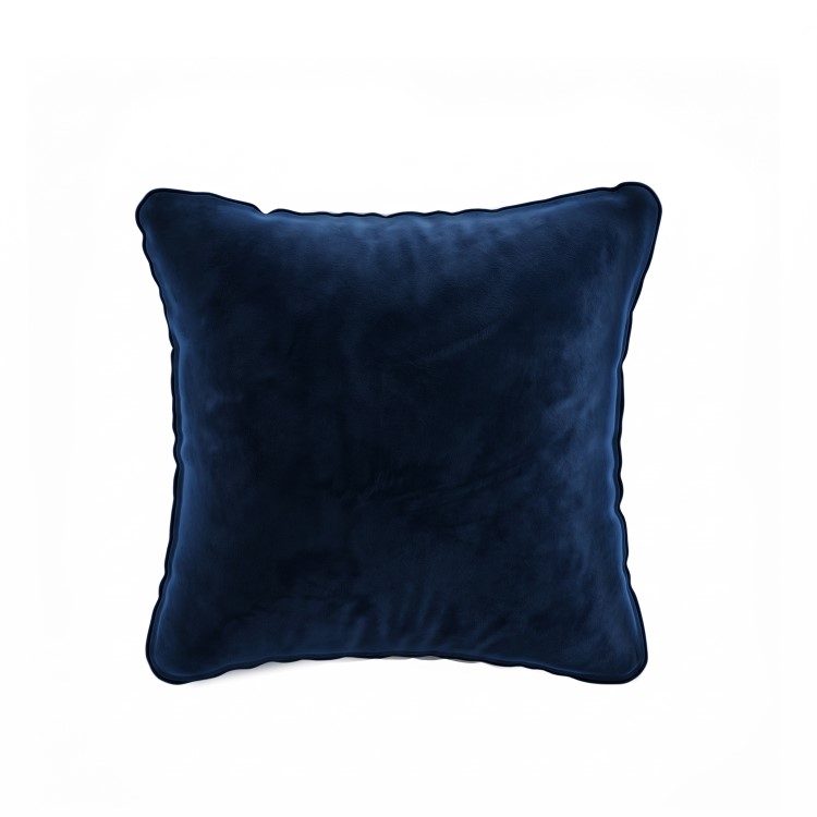 Navy Blue Velvet Fibre Filled Sofa Scatter Cushion - 50 x 50cm - Payton