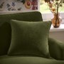 Olive Green Velvet Fibre Filled Sofa Scatter Cushion - 50 x 50cm - Payton