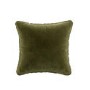 Olive Green Velvet Fibre Filled Sofa Scatter Cushion - 50 x 50cm - Payton