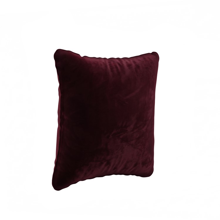 Burgundy Velvet Fibre Filled Sofa Scatter Cushion - 50 x 50cm - Payton