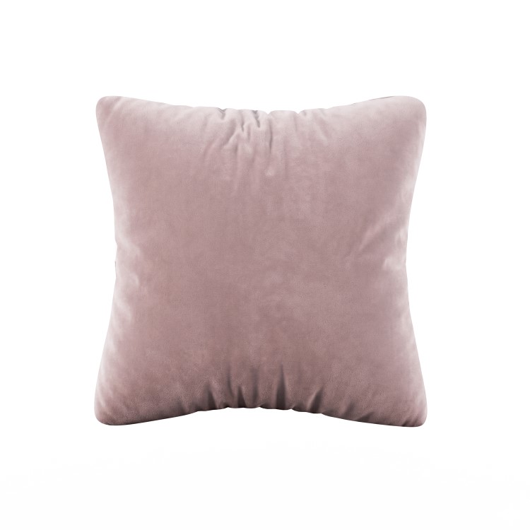 Pink and Burgundy Velvet Fibre Filled Reversible Sofa Scatter Cushion - 45 x 45cm - Orin