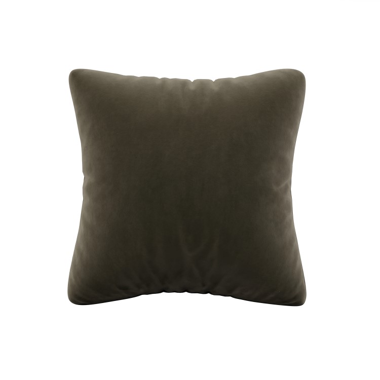 Green and Yellow Velvet Fibre Filled Reversible Sofa Scatter Cushion - 45 x 45cm - Orin