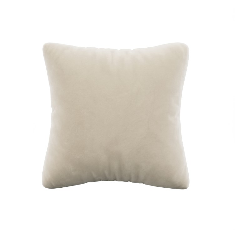 Orange and Beige Velvet Fibre Filled Reversible Sofa Scatter Cushion - 45 x 45cm - Orin