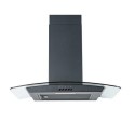 SCCV60BL CDA 60cm Curved Glass Chimney Cooker Hood - Black