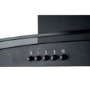 CDA 60cm Curved Glass Chimney Cooker Hood - Black