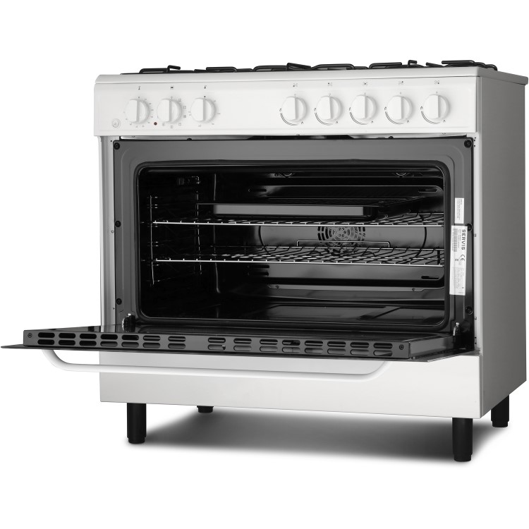 Servis SD900W 90cm Dual Fuel Range Cooker - White