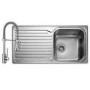 Rangemaster Stainless Steel Inset Kitchen Sink with Kitchen Mixer Tap Set 