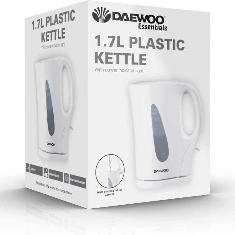 Daewoo Essentials 1.7L Fast Boiling Electric Kettle - White