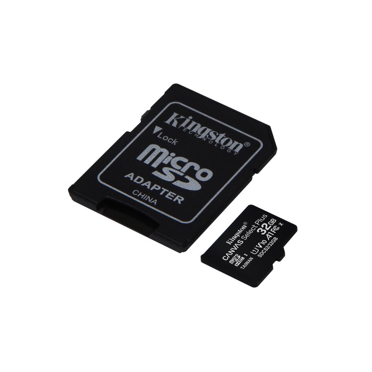 Kingston Canvas Select Plus 32GB UHS-I Micro SD Memory Card + SD Adapter