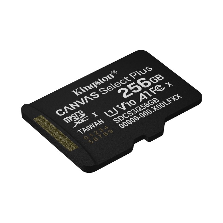 Kingston Canvas Select Plus 256GB microSDXC UHS-I Memory Card + microSD to SD adapter