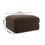 Chocolate Brown Velvet Ottoman Storage Footstool - Sade