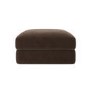 Chocolate Brown Velvet Ottoman Storage Footstool - Sade