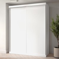 ONLY OPENED - Sidney Sliding Double Wardrobe In White