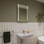 GRADE A1 - Sensio Lumino Evo+ Rectangular Bathroom Mirror with Battery Operated Lights - 500 x 700mm