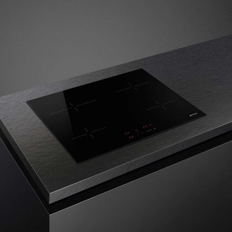 Smeg 60cm 4 Zone Ceramic Hob - Black