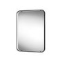 ONLY OPENED - Rectangular Black LED Bathroom Mirror with Demister 700 x 500mm -  Sensio Aspect