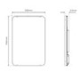 ONLY OPENED - Rectangular Black LED Bathroom Mirror with Demister 700 x 500mm -  Sensio Aspect