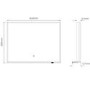 GRADE A1 - Rectangular Black LED Bathroom Mirror with Shelf and Charger 800 x 600mm -  Sensio Element