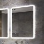 GRADE A1 - Rectangular LED Bathroom Mirror Ultra Slim 700 x 500mm - Sensio Libra