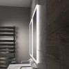 GRADE A1 - Rectangular LED Bathroom Mirror Ultra Slim 700 x 500mm - Sensio Libra