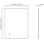 GRADE A1 - Rectangular LED Bathroom Mirror Ultra Slim 700 x 500mm - Sensio Libra